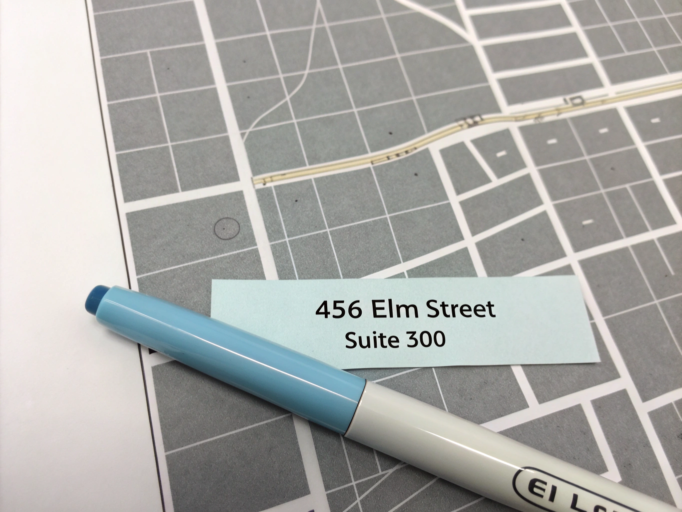 Location map showing 1234 Financial Ave, New York, NY